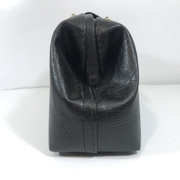 Vintage Black Leather Doctor Physician Medical Bag Satchel - Picture 6 of 13